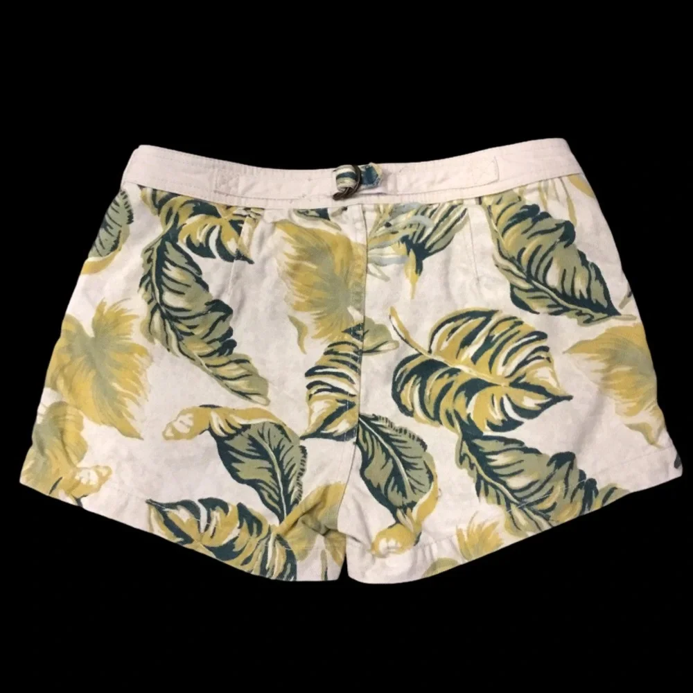 Free People Tropical Combo Denim Shorts Sz 26